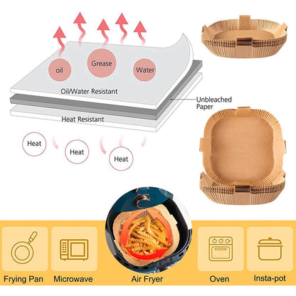 100-Pack: Air Fryer Disposable Paper Liners DailySale