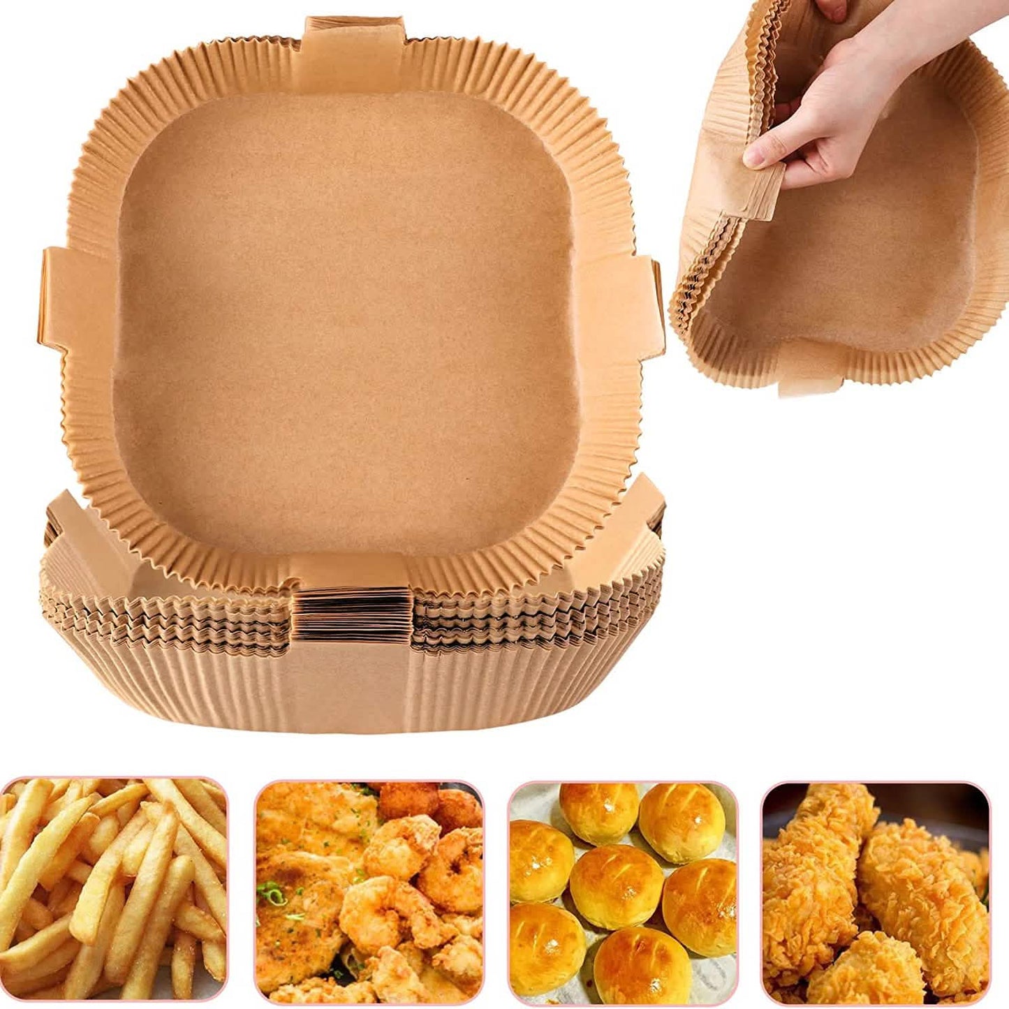 100-Pack: Air Fryer Disposable Paper Liners DailySale