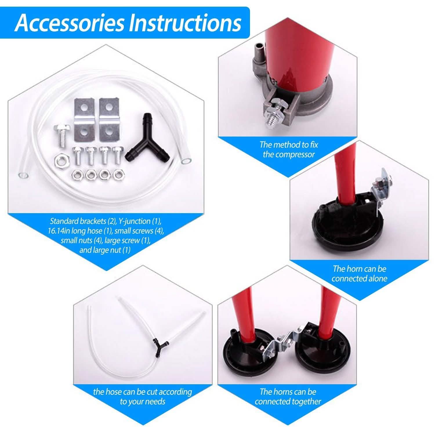 Air Horn Dual Trumpet 12V 115DB DailySale