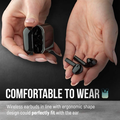 Airbuds Wireless Bluetooth Earphones with Charging Case and Bonus Qi Charging Mat DailySale