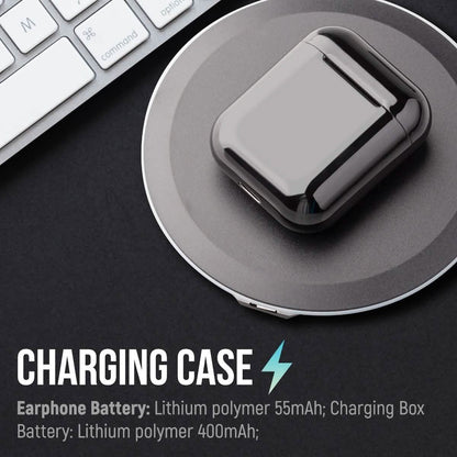 Airbuds Wireless Bluetooth Earphones with Charging Case and Bonus Qi Charging Mat DailySale