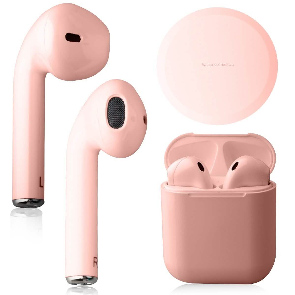 Airbuds Wireless Bluetooth Earphones with Charging Case and Bonus Qi Charging Mat DailySale