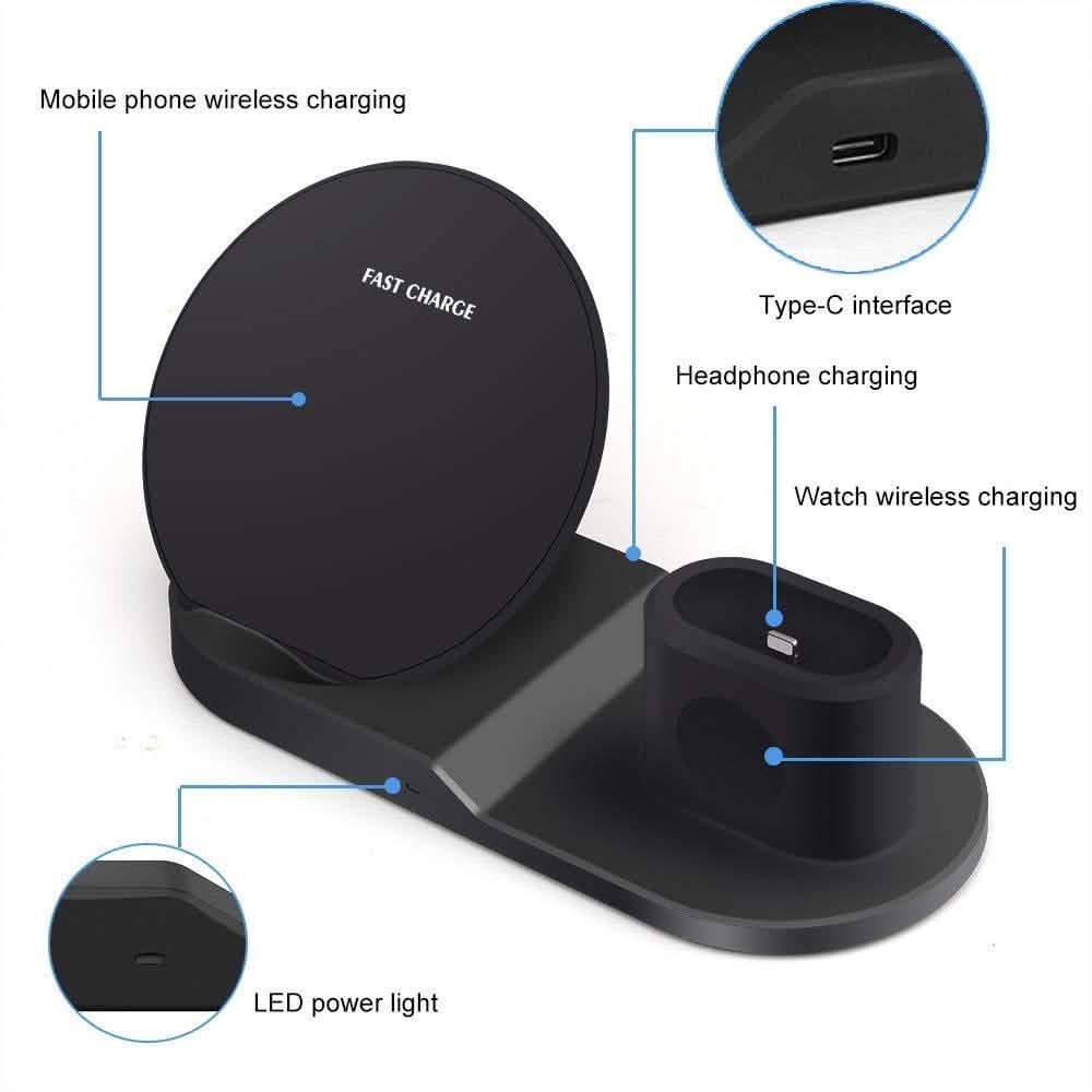 AirDock 3-in-1 Wireless Power Charging Station DailySale