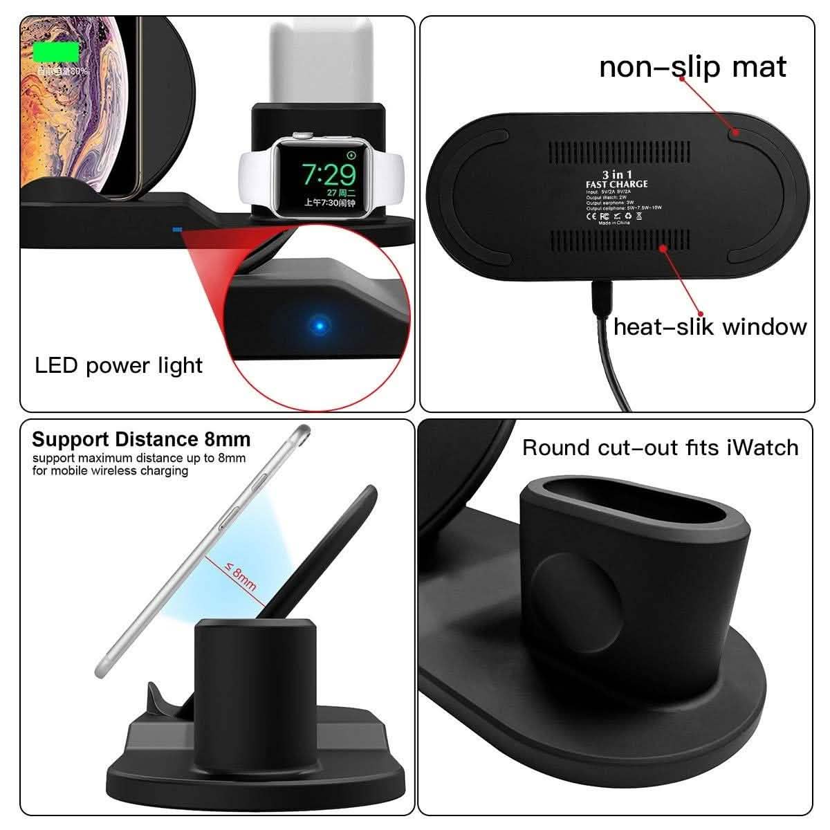 AirDock 3-in-1 Wireless Power Charging Station DailySale