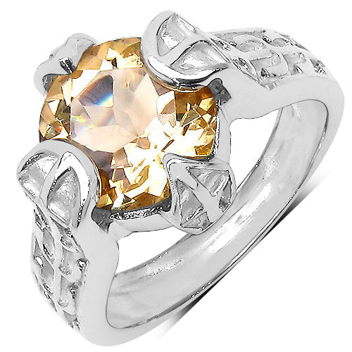 11.40 Carat Genuine Citrine .925 Sterling Silver Ring, Pendant and Earrings Set Bids.com