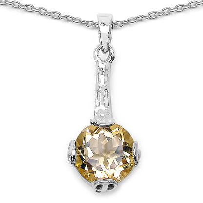 11.40 Carat Genuine Citrine .925 Sterling Silver Ring, Pendant and Earrings Set Bids.com