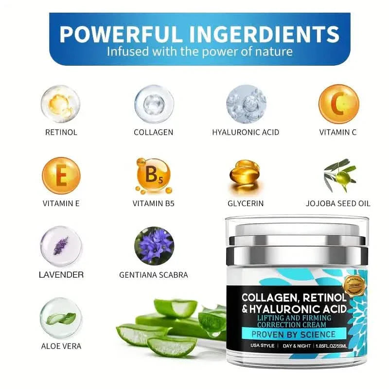 All-in-One Collagen Retinol Hyaluronic Acid Moisturizer for Firming Skin DailySale