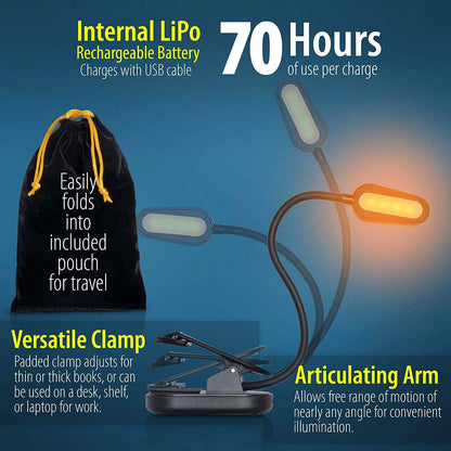 All in One Rechargeable Book Light Kit DailySale