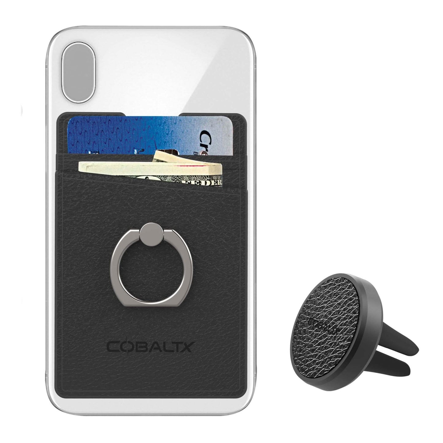 All-in-One Ring Grip Wallet and Magnetic Airvent Mount Combo Pack DailySale