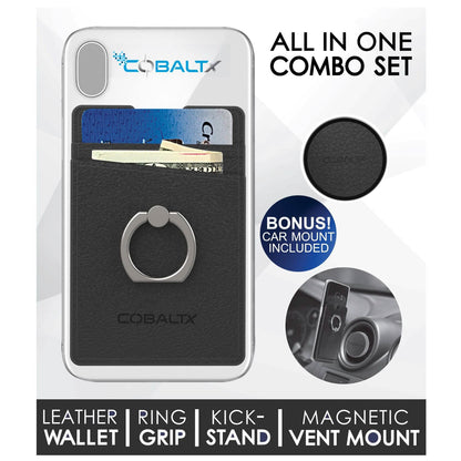 All-in-One Ring Grip Wallet and Magnetic Airvent Mount Combo Pack DailySale