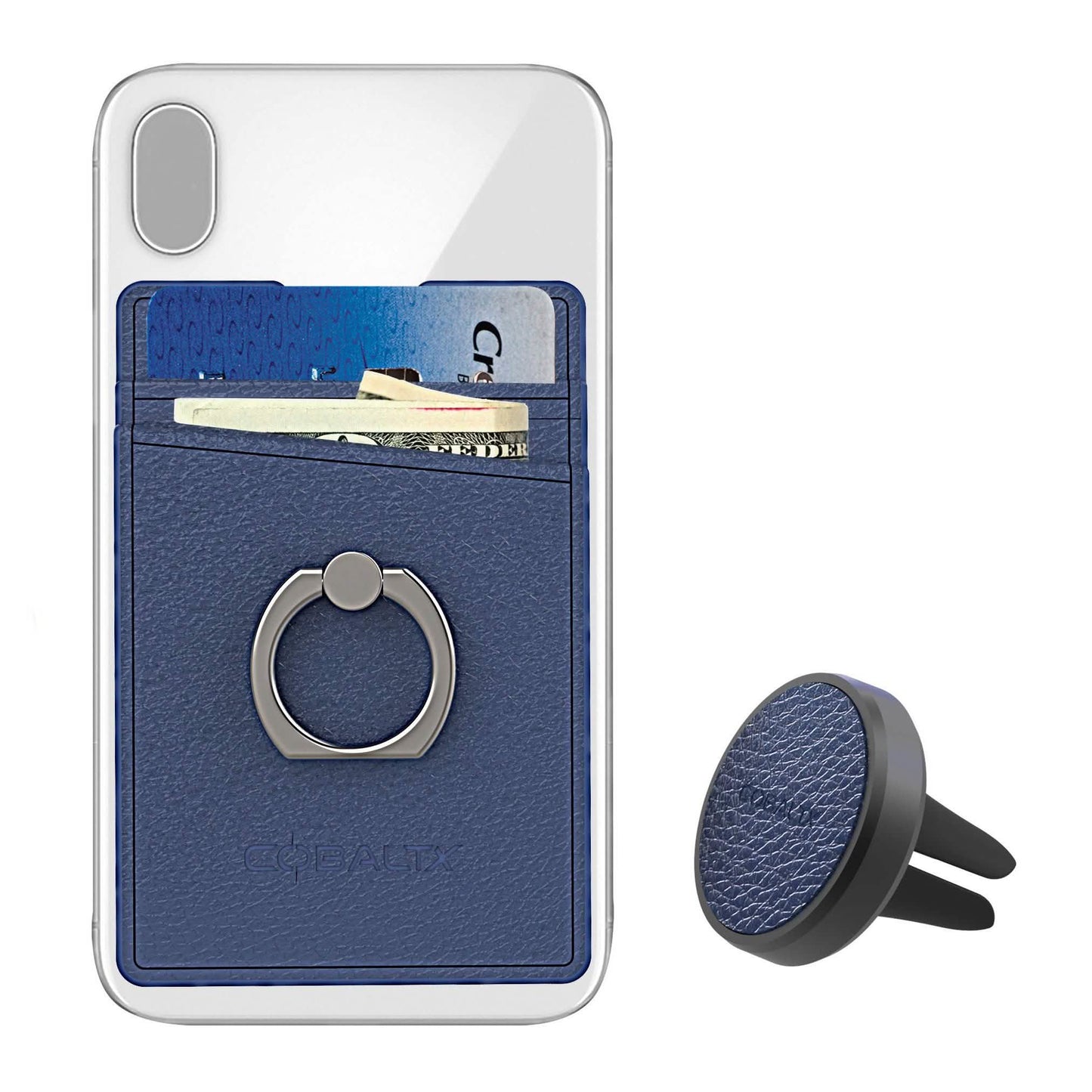 All-in-One Ring Grip Wallet and Magnetic Airvent Mount Combo Pack DailySale