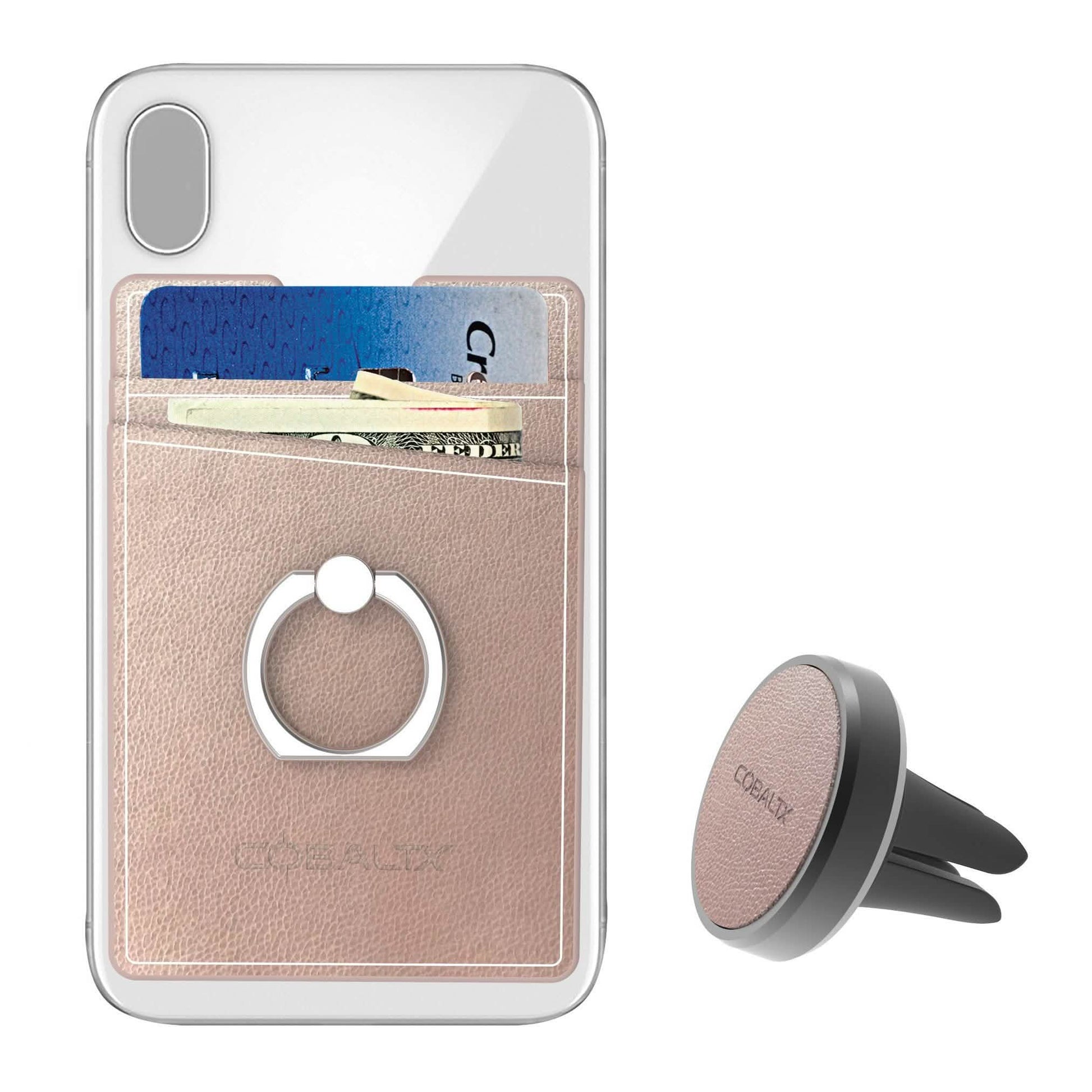All-in-One Ring Grip Wallet and Magnetic Airvent Mount Combo Pack DailySale