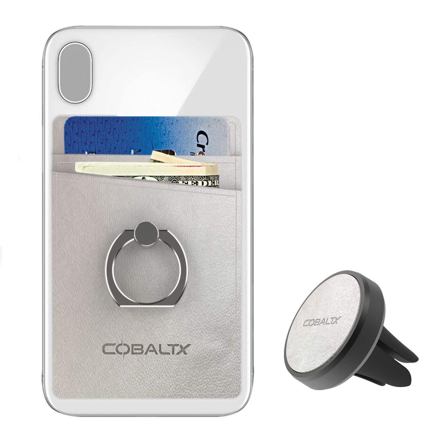 All-in-One Ring Grip Wallet and Magnetic Airvent Mount Combo Pack DailySale