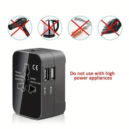 All-in-One Universal Travel Charger with Dual USB Charging Ports DailySale