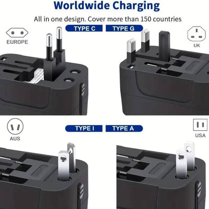 All-in-One Universal Travel Charger with Dual USB Charging Ports DailySale