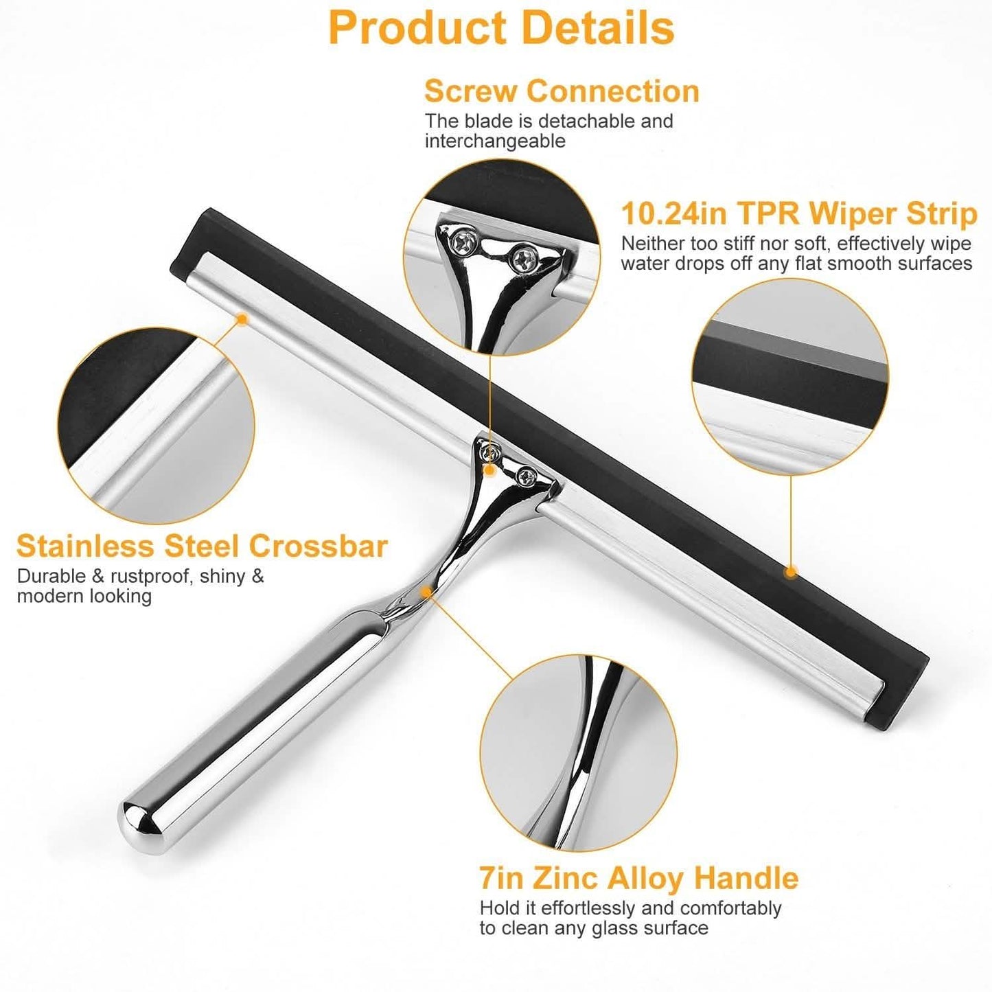 All Purpose Stainless Steel Squeegee Cleaner DailySale