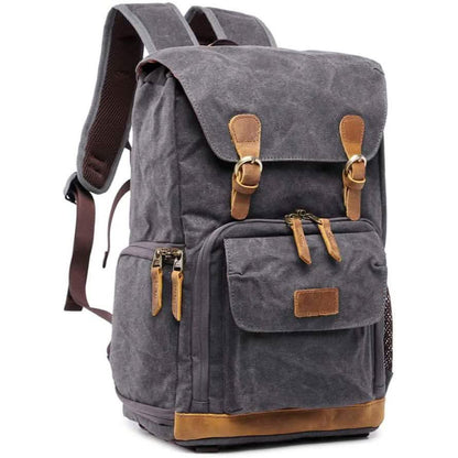 Allacki Waterproof Shock-Resistant Canvas Camera Bag Retro Style Travel Backpack DailySale