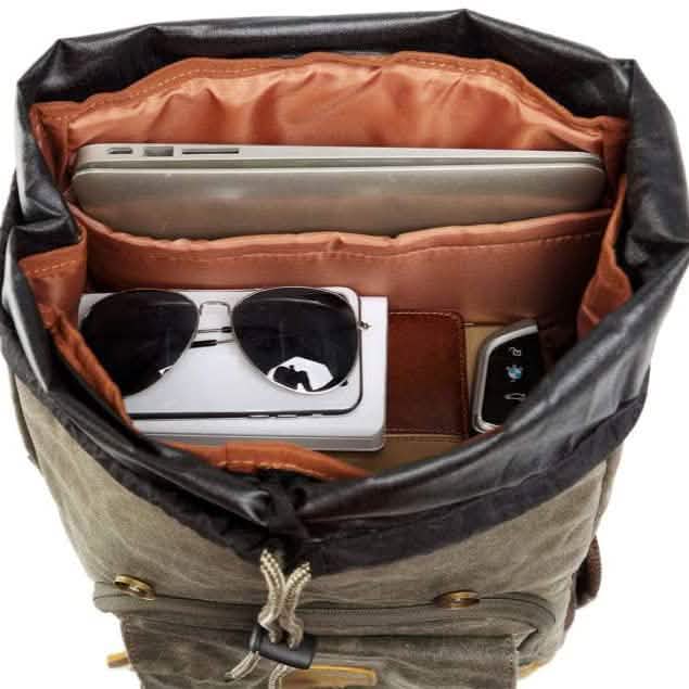 Allacki Waterproof Shock-Resistant Canvas Camera Bag Retro Style Travel Backpack DailySale