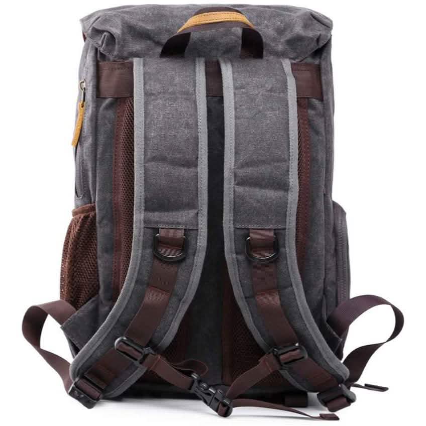 Allacki Waterproof Shock-Resistant Canvas Camera Bag Retro Style Travel Backpack DailySale