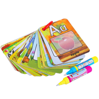 Alphabet Water Coloring Cards with 2 Magic Water Pens DailySale