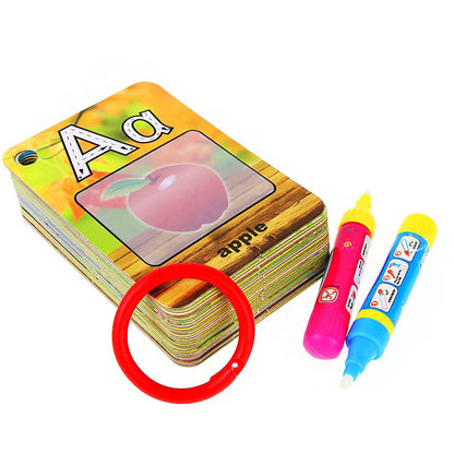 Alphabet Water Coloring Cards with 2 Magic Water Pens DailySale