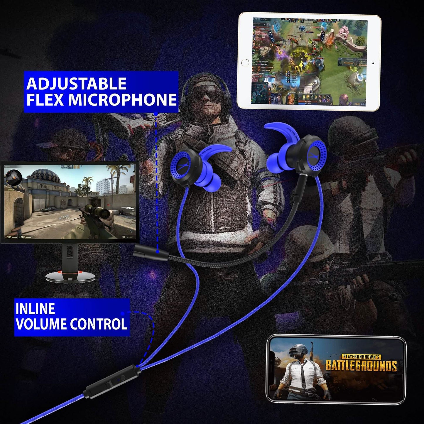Altec Lansing - 3.5mm Combat Gaming Earbuds DailySale