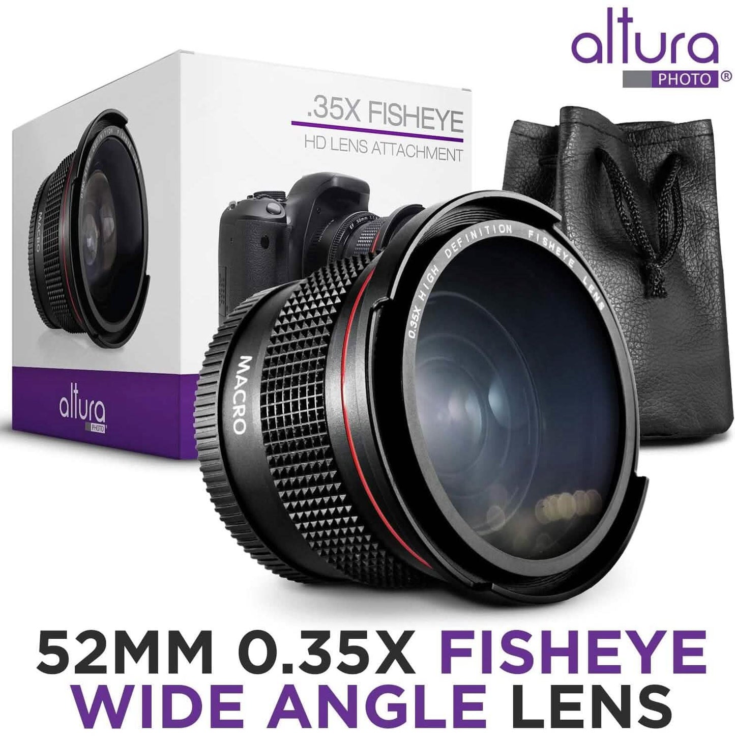Altura Photo 52MM 0.35x HD Fisheye Nikon Wide Angle Lens (w/Macro Portion)  (Refurbished) DailySale