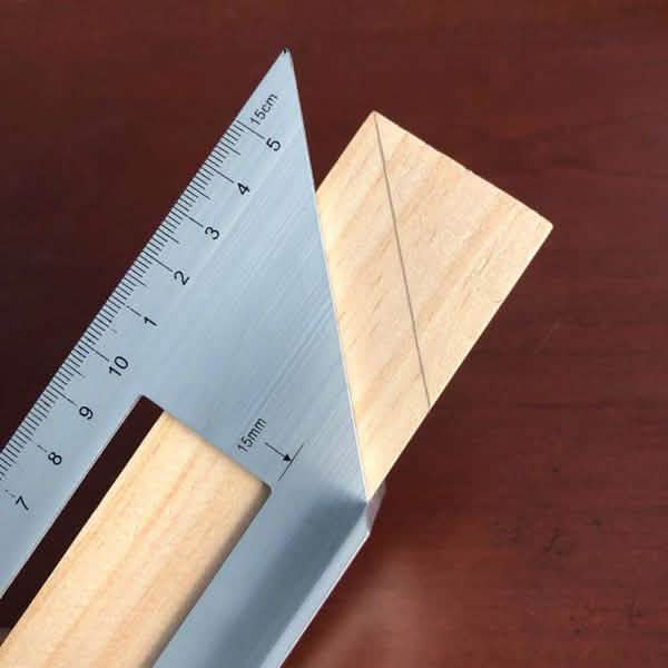 Aluminum Alloy Wooden Square Multifunction Ruler DailySale
