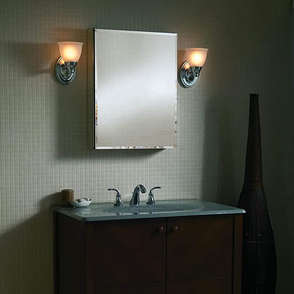 Aluminum Single Medicine Cabinet with Mirror Door DailySale