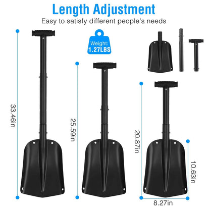 Aluminum Snow Shovel Portable Lightweight Camping Garden Beach Shovel DailySale