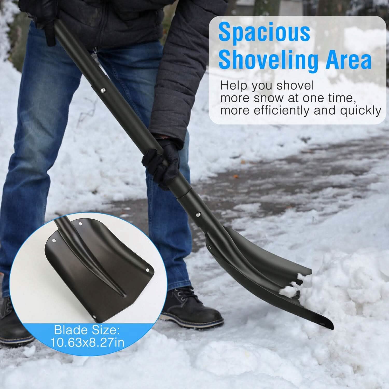 Aluminum Snow Shovel Portable Lightweight Camping Garden Beach Shovel DailySale