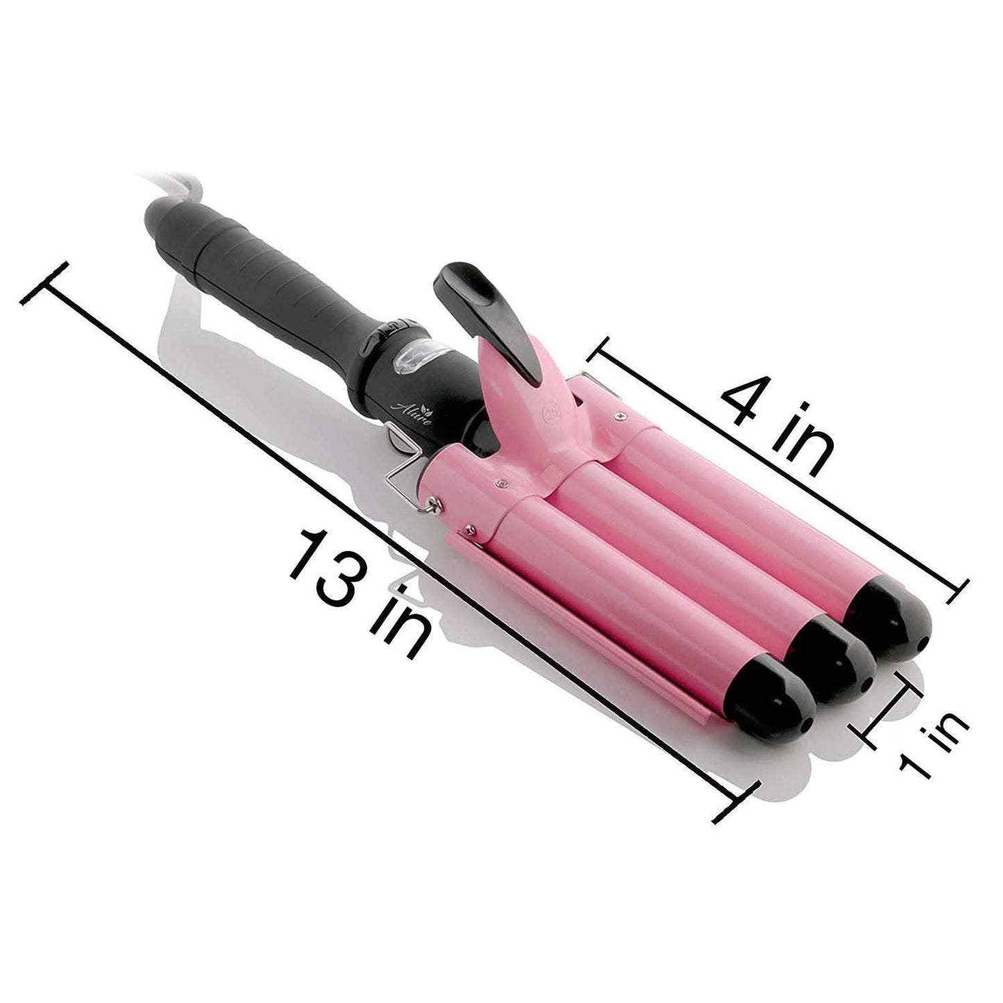 Alure Three Barrel Curling Iron Wand with LCD Temperature Display DailySale