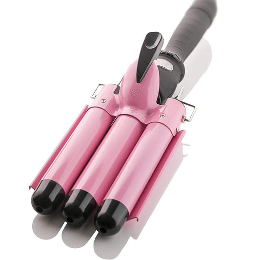Alure Three Barrel Curling Iron Wand with LCD Temperature Display DailySale
