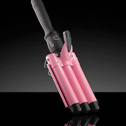 Alure Three Barrel Curling Iron Wand with LCD Temperature Display DailySale