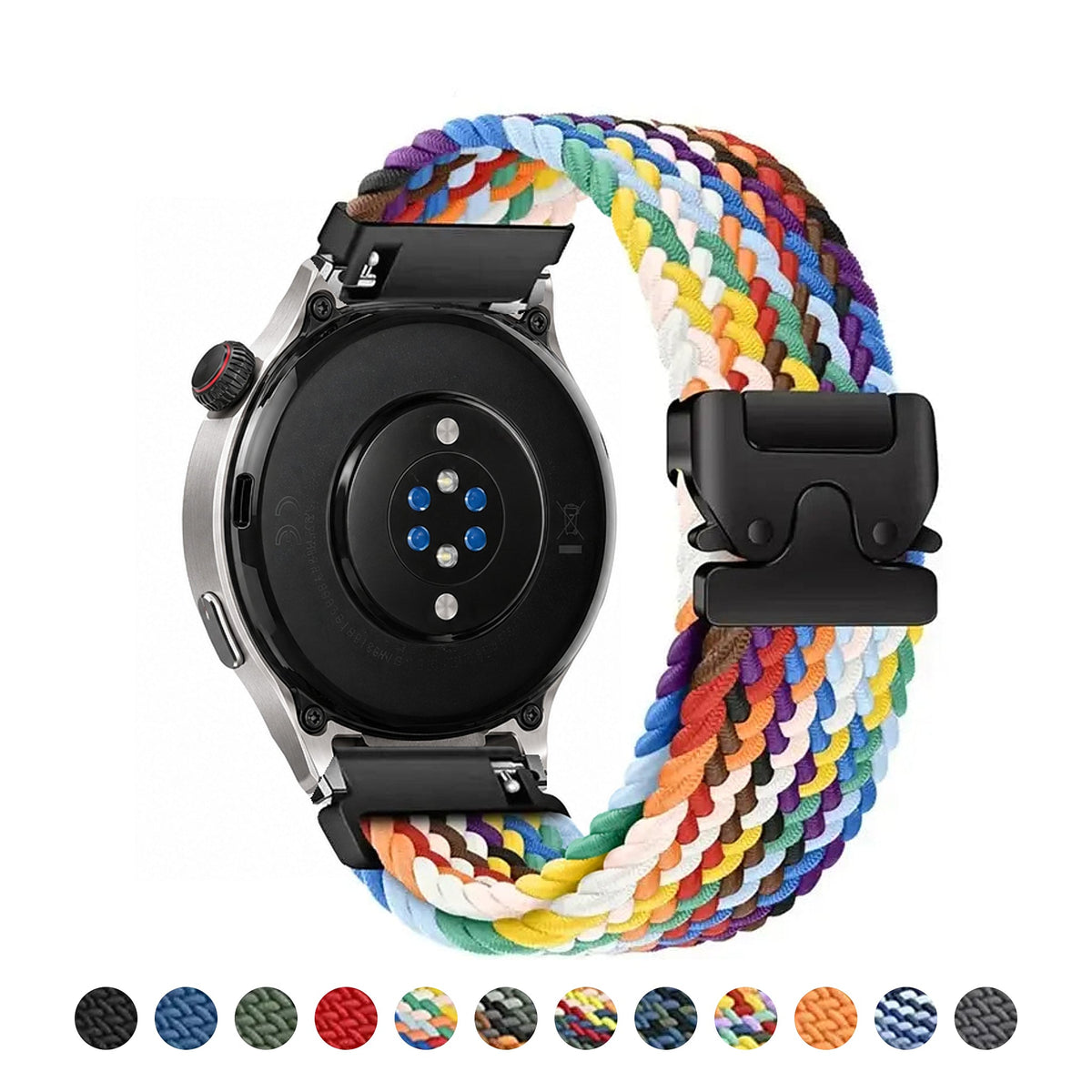 Amazfit Balance, GTR, GTS & Bip Braided Nylon Band, Parachute Buckle BandsCo Straps