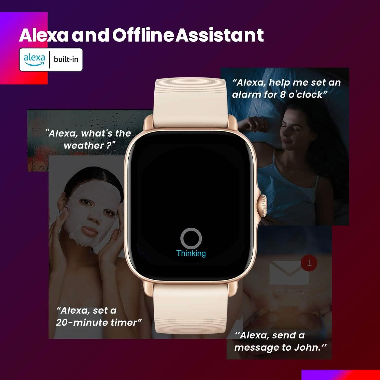 Amazfit GTS 3 Smart Watch for Android iPhone, Alexa Built-In  (Refurbished) DailySale