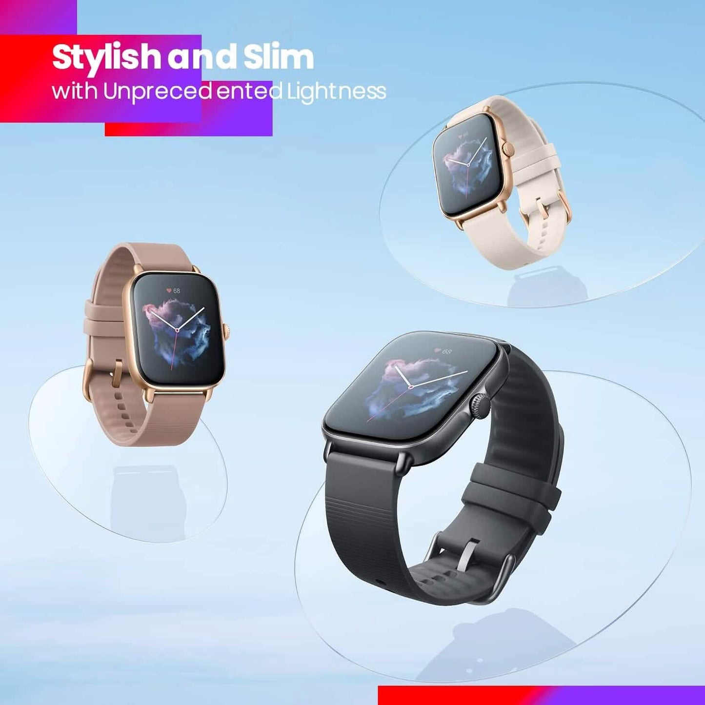 Amazfit GTS 3 Smart Watch for Android iPhone, Alexa Built-In  (Refurbished) DailySale