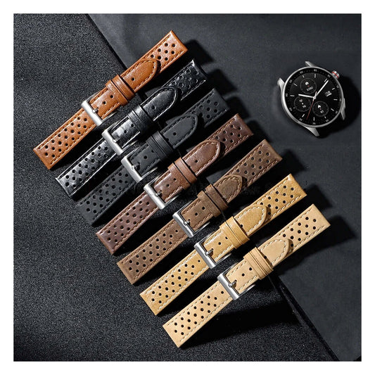 Amazfit Balance, GTR, GTS & Bip Perforated Calfskin Rally Band BandsCo Straps