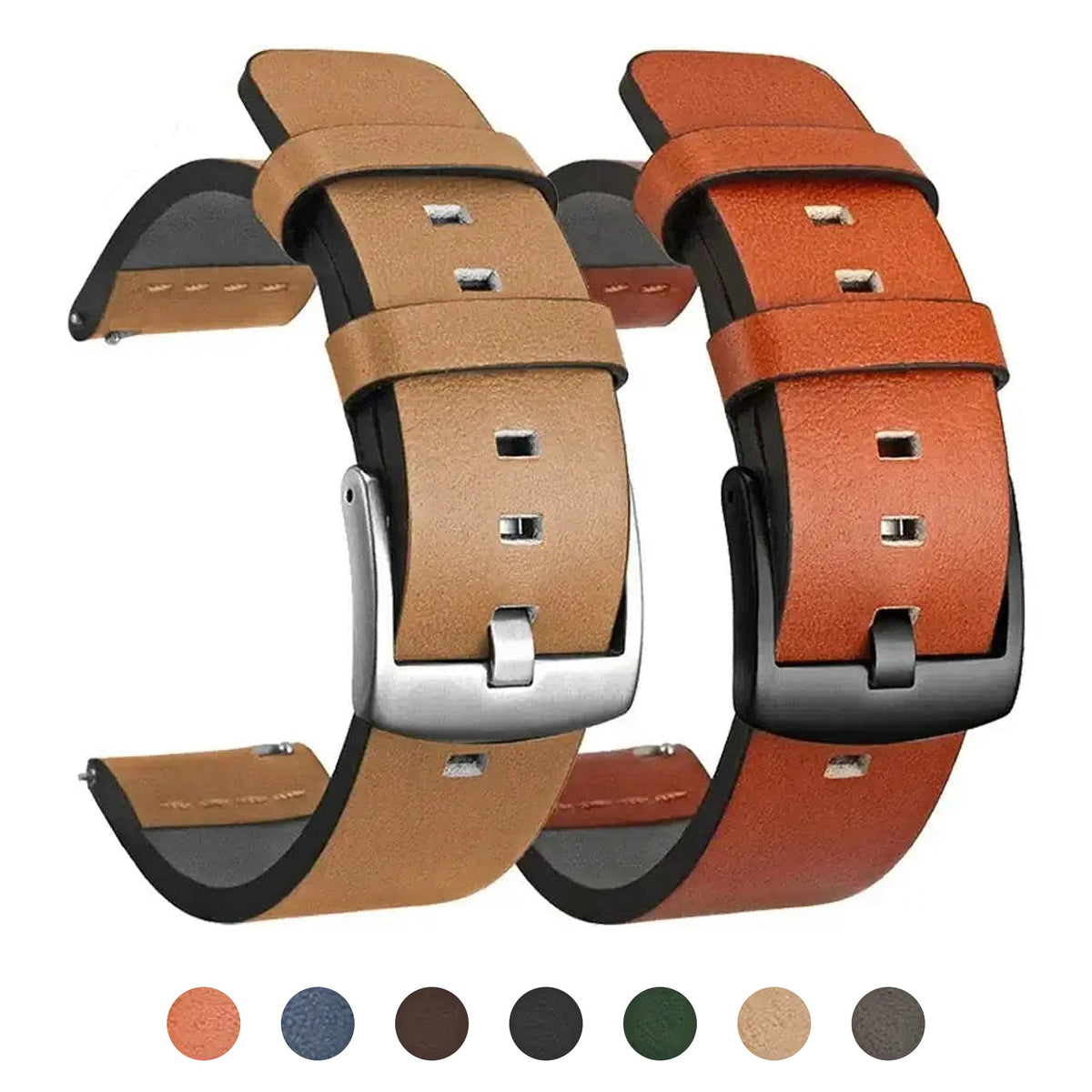 Amazfit Balance, GTR, GTS & Bip Leather Band with Square Holes BandsCo Straps