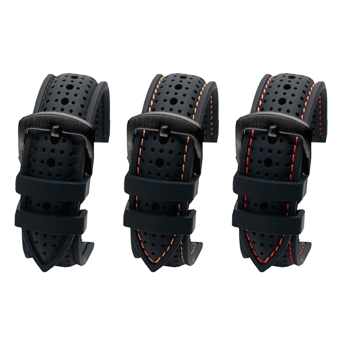 Amazfit Balance, GTR, GTS & Bip Stitched Perforated Silicone Band BandsCo Straps