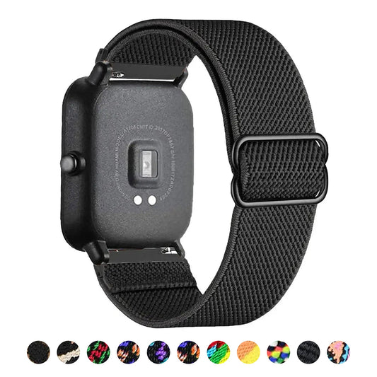 Amazfit Balance, GTR, GTS & Bip Stretch Nylon Loop Band, Slide Buckle BandsCo Straps