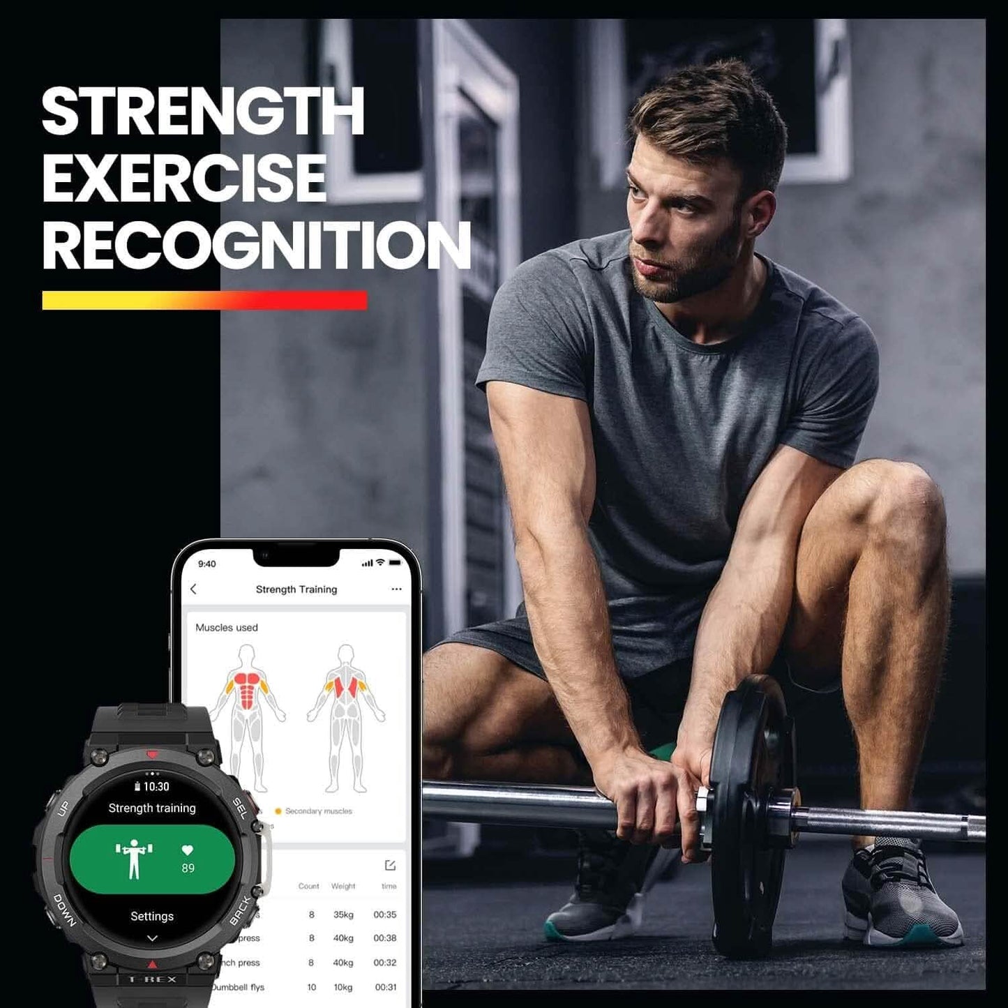 Amazfit T-Rex 2 Smart Watch for Men  (Refurbished) DailySale