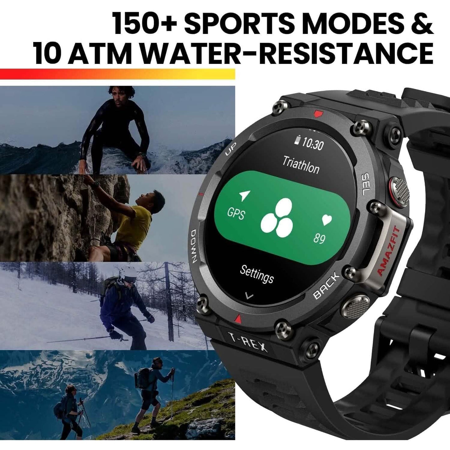 Amazfit T-Rex 2 Smart Watch for Men  (Refurbished) DailySale