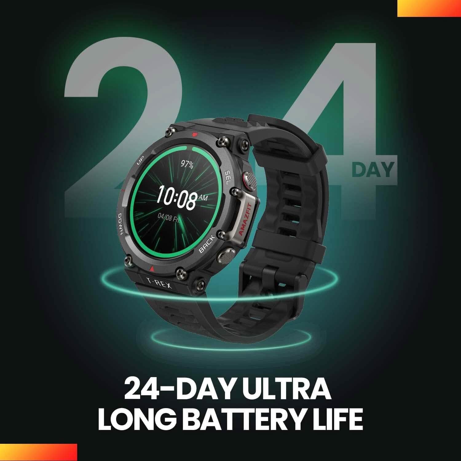 Amazfit T-Rex 2 Smart Watch for Men  (Refurbished) DailySale