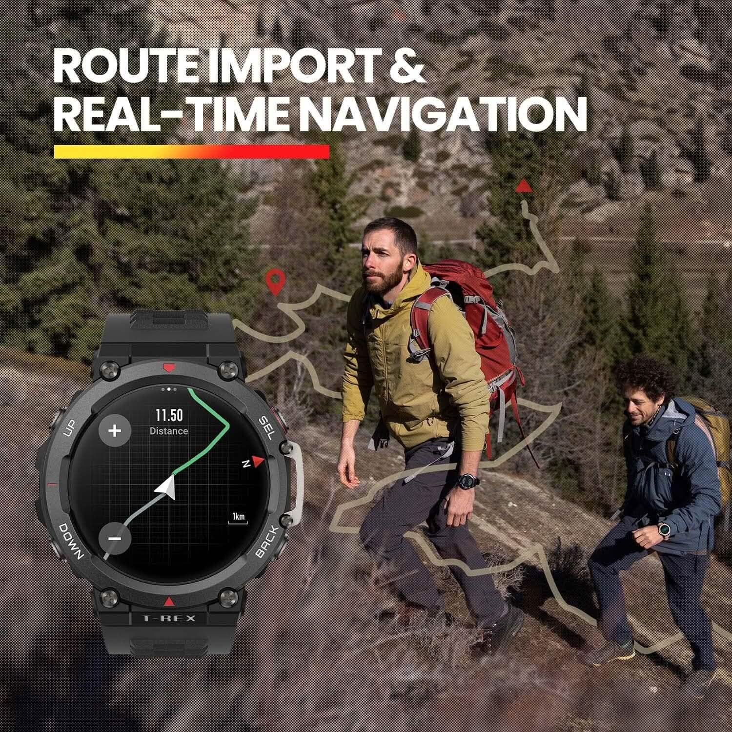 Amazfit T-Rex 2 Smart Watch for Men  (Refurbished) DailySale