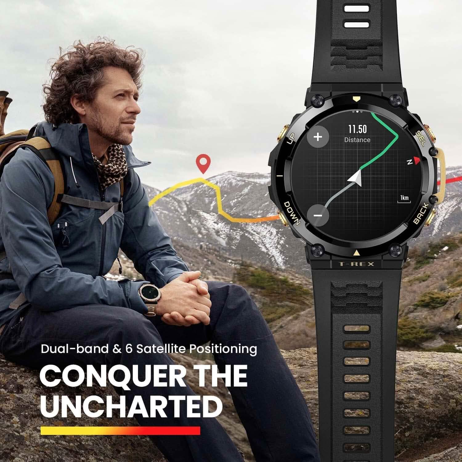 Amazfit T-Rex 2 Smart Watch for Men  (Refurbished) DailySale