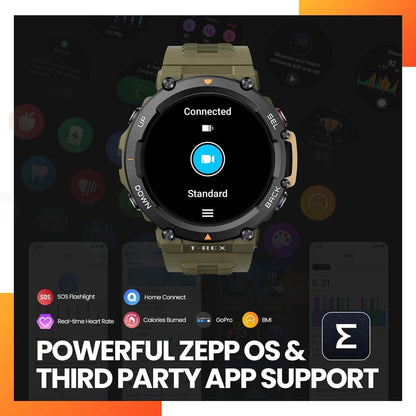 Amazfit T-Rex 2 Smart Watch for Men  (Refurbished) DailySale