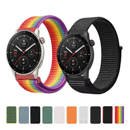 Amazfit Balance, GTR, GTS & Bip Woven Nylon Sport Loop Band, 50 Colors BandsCo Straps