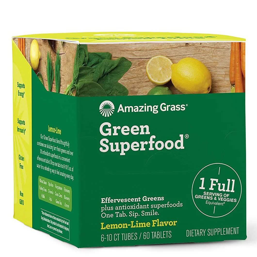 Amazing Grass Green Superfood Water Flavoring Tablet with Antioxidants and Alkalizing Greens DailySale