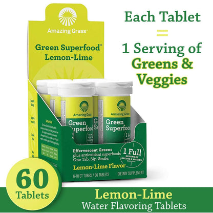 Amazing Grass Green Superfood Water Flavoring Tablet with Antioxidants and Alkalizing Greens DailySale